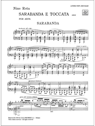 Sarabande et Toccata - ROTA - Partition - Harpe